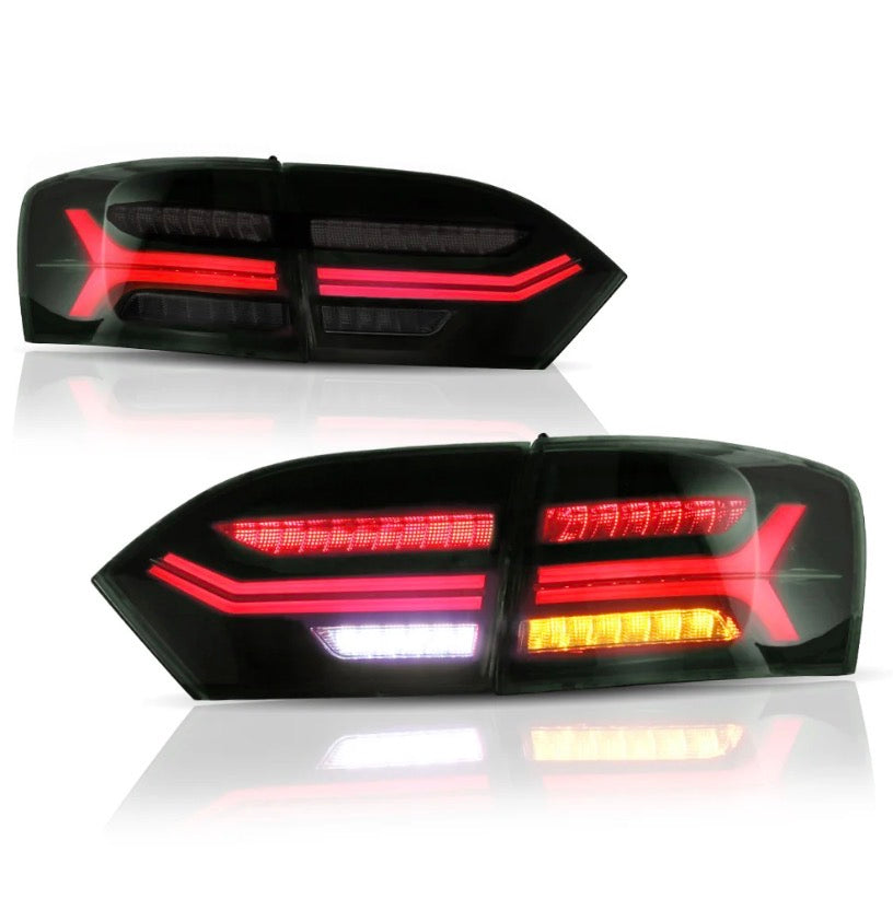 11-14 VW Jetta MK6 Vland LED Aftermarket Tail Lights With Sequential Turn Signal [E-mark]