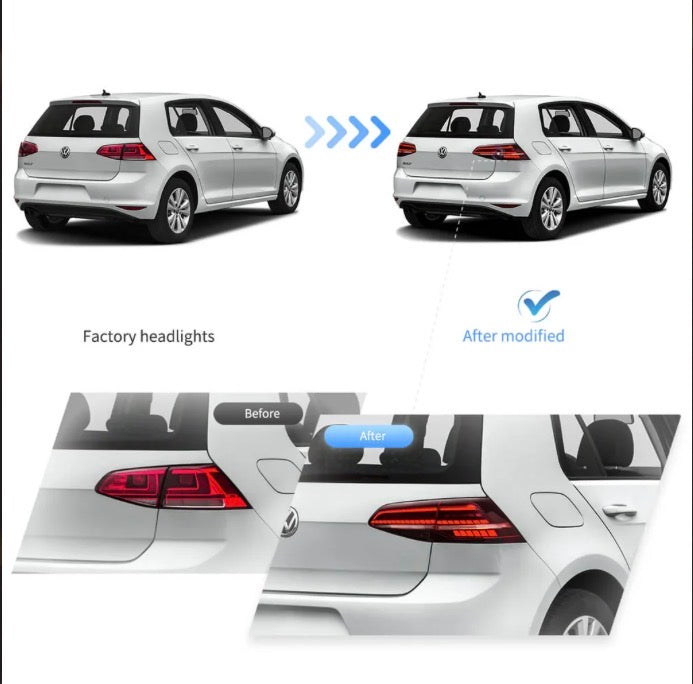 13-21 VW Golf MK7 MK7.5 Hatchback Vland LED Tail Lights [E-mark]