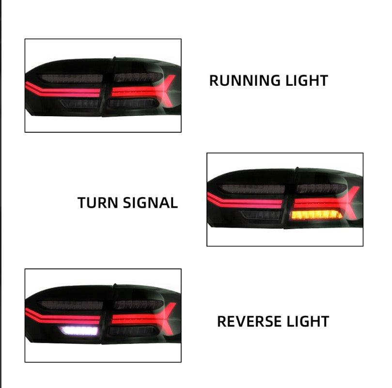 11-14 VW Jetta MK6 Vland LED Aftermarket Tail Lights With Sequential Turn Signal [E-mark]