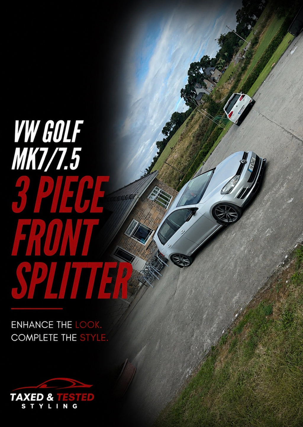 ❌30% OFF❌ VW MK7 Golf GTI/GTD Gloss Black Front Splitter | Fast Irish Shipping