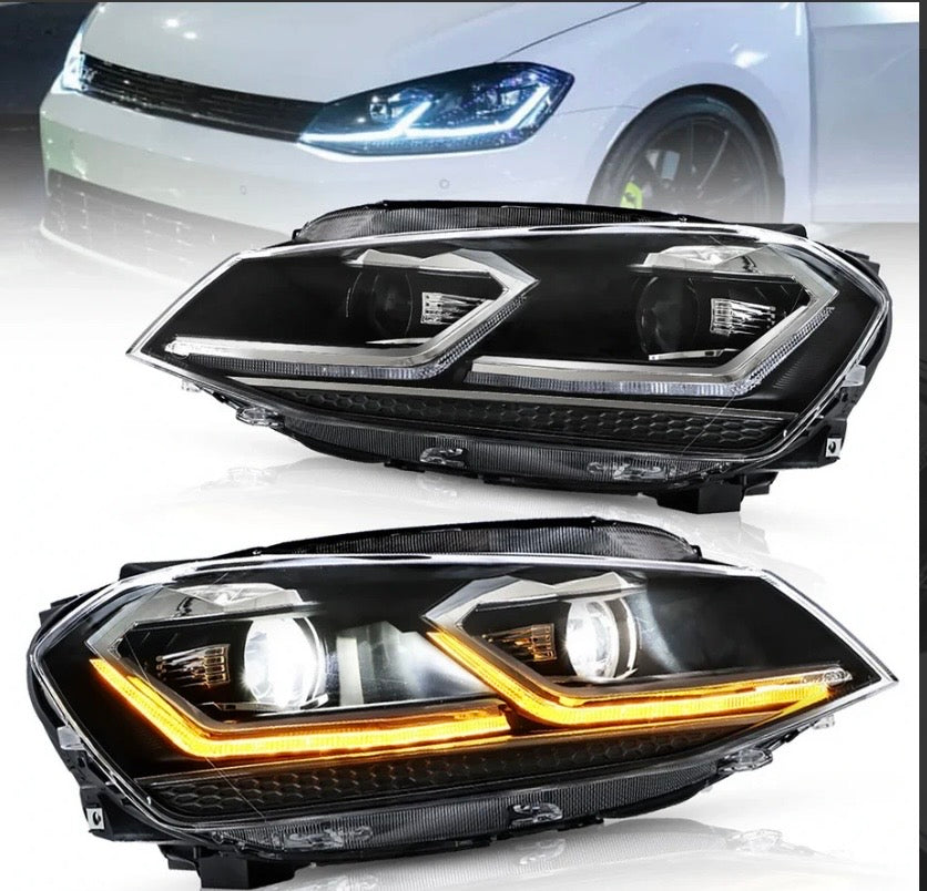 17-21 Volkswagen Golf MK7.5 Vland Full LED Projector Headlights [E-mark]