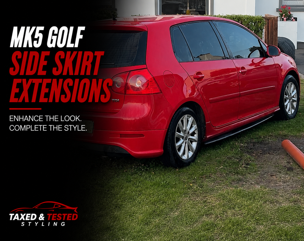 VW Golf MK5 Gloss Black Side Skirt Extensions 192cm | 2 Piece Set | Fast Irish Shipping