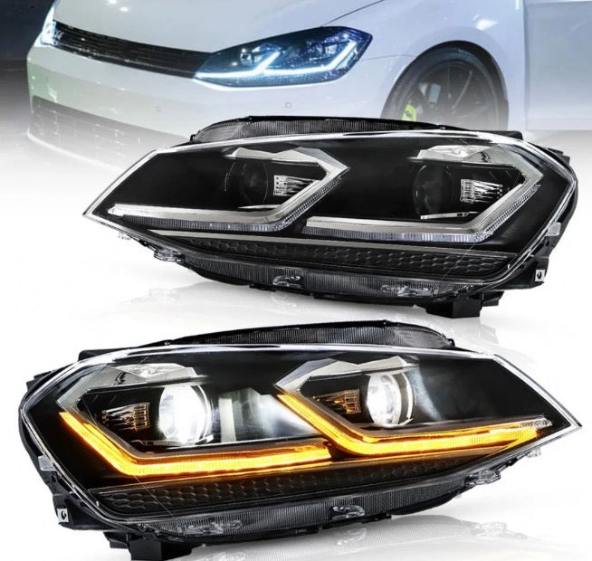 12-16 Volkswagen Golf MK7 Vland Full LED Projector Headlights [E-mark]