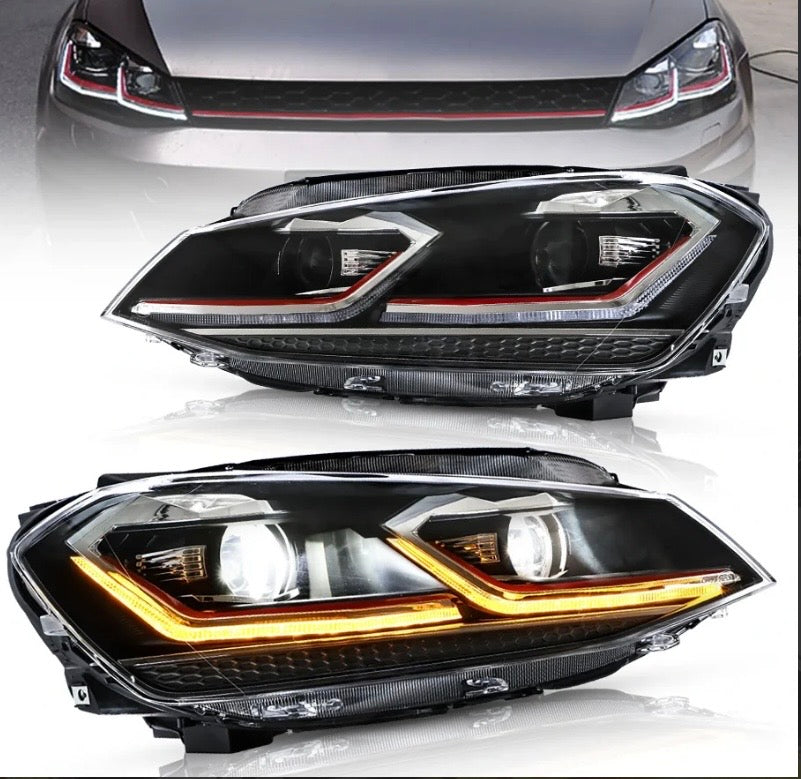 17-21 Volkswagen Golf MK7.5 Vland Full LED Projector Headlights [E-mark]