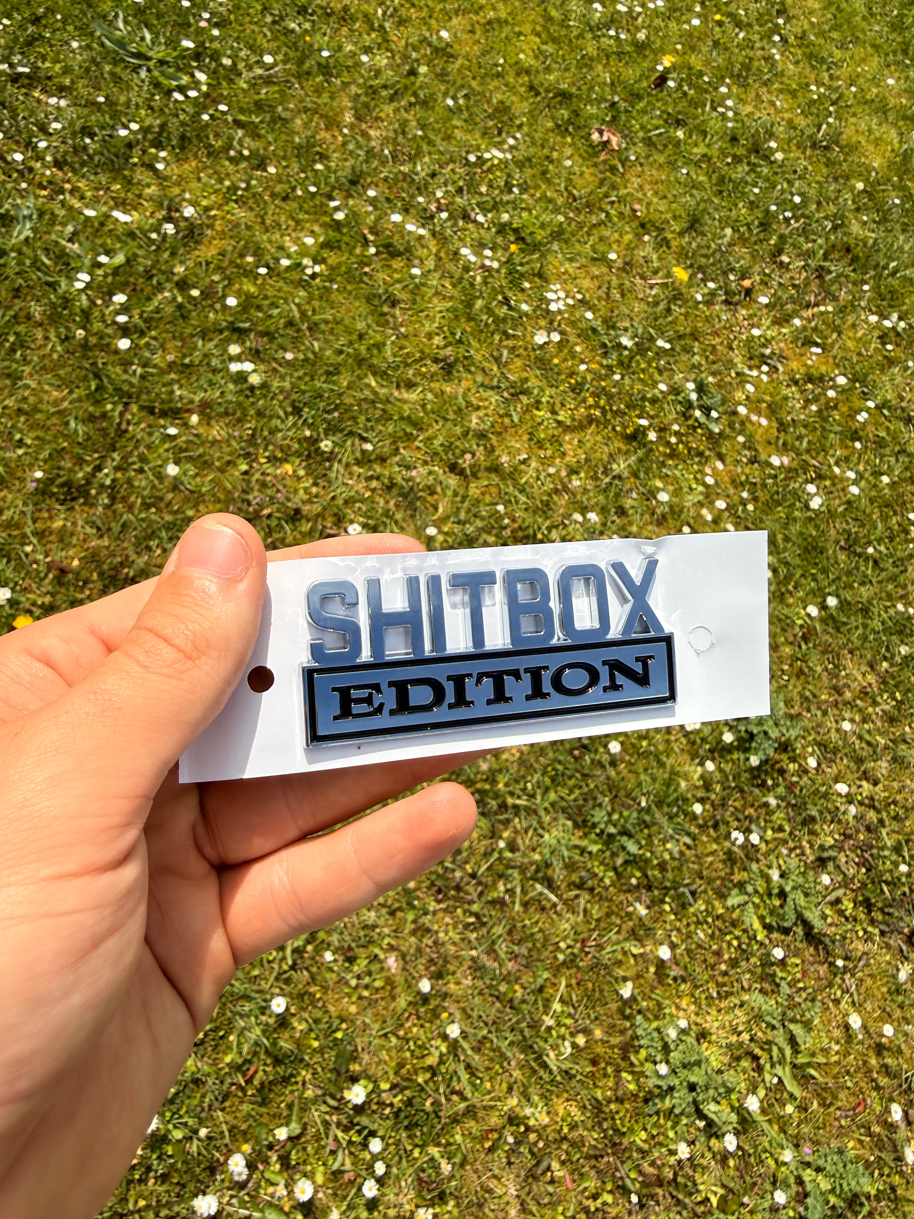 SHITBOX EDITION car badge| Funny Car badge| Fast Irish Shipping| Metal Badge Car