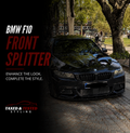BMW F10 Gloss Black Front Splitter | M Sport Front Lip | Fast Irish Shipping