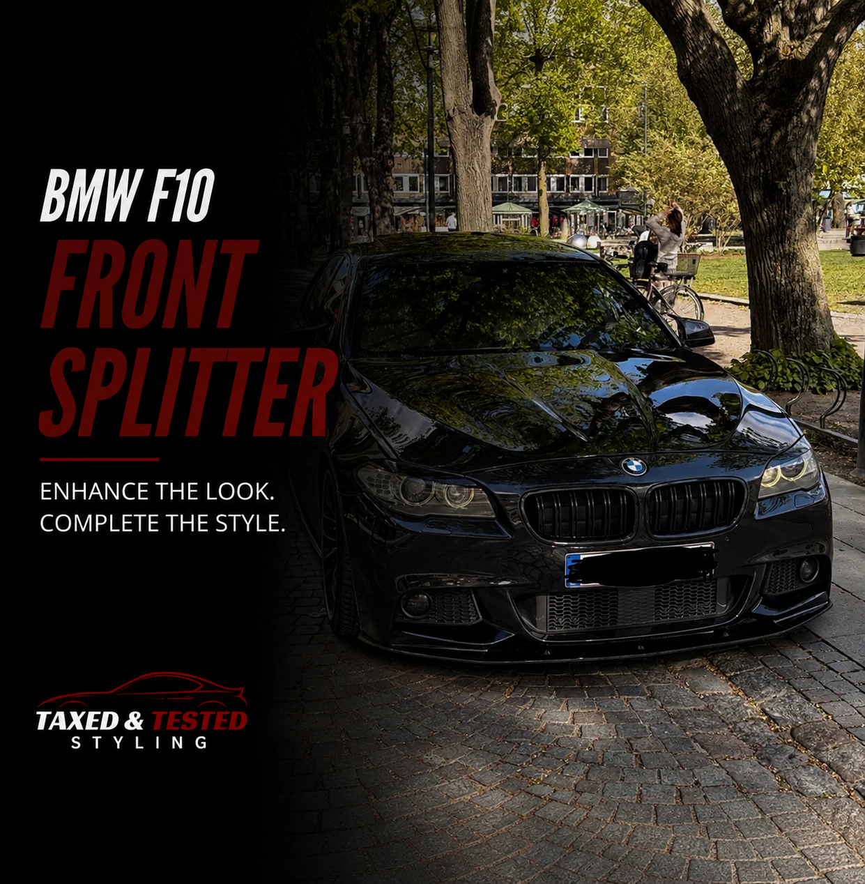 BMW F10 Gloss Black Front Splitter | M Sport Front Lip | Fast Irish Shipping