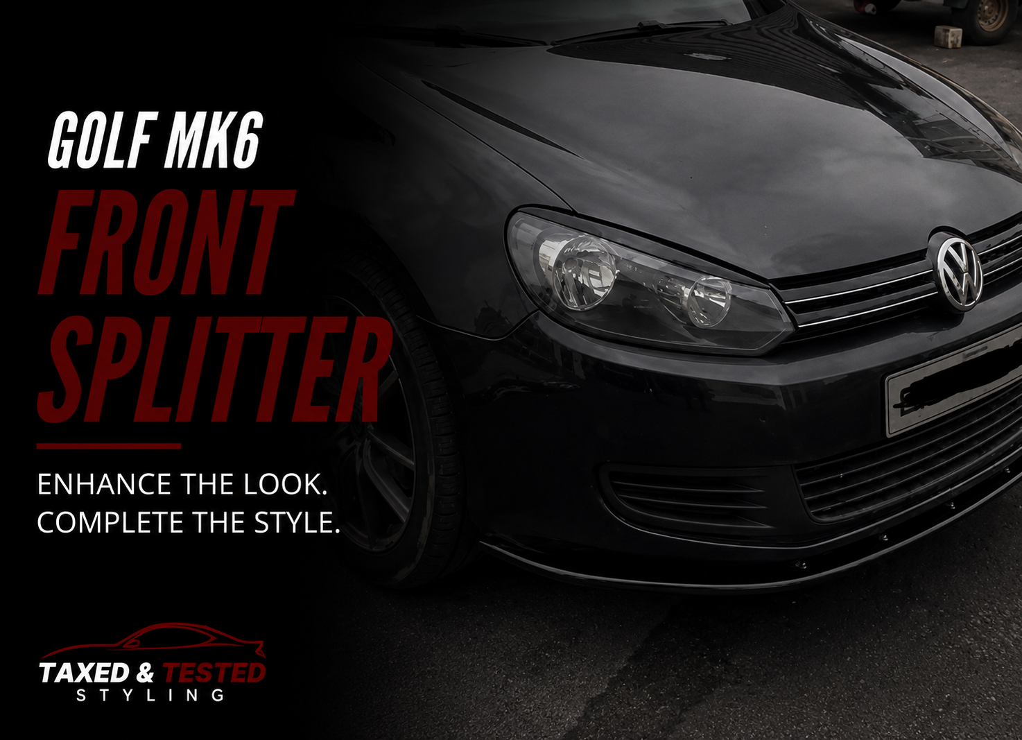 VW Golf MK6 GTI GTD Front Splitter Gloss Black | Fast Irish Shipping