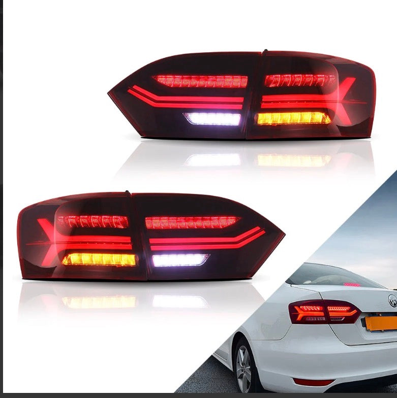 11-14 VW Jetta MK6 Vland LED Aftermarket Tail Lights With Sequential Turn Signal [E-mark]