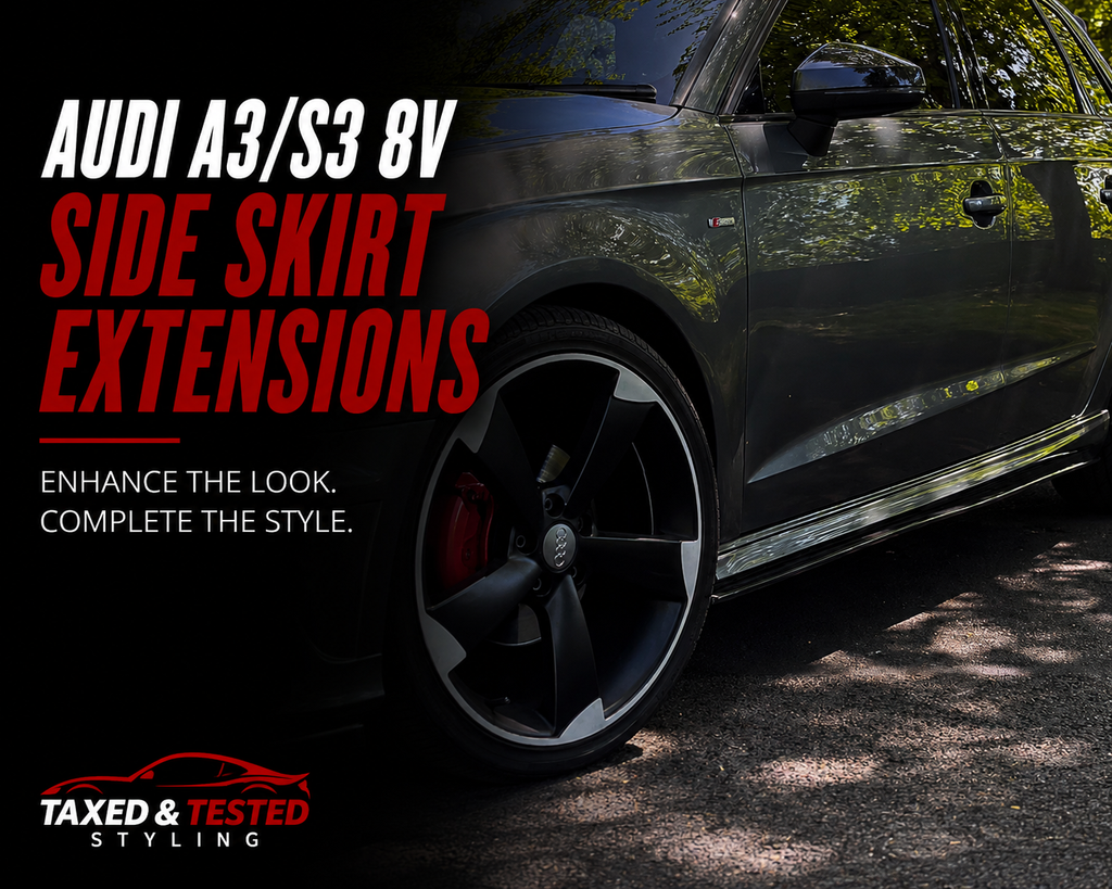 Audi A3 / S3 8V Gloss Black Side Skirt Extensions 192cm | 2 Piece Set | Fast Irish Shipping