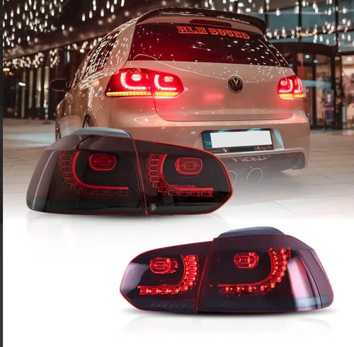08-12 VW Golf Mk6 Vland LED Aftermarket Tail Lights With Amber Sequential Turn Signal [E-mark]