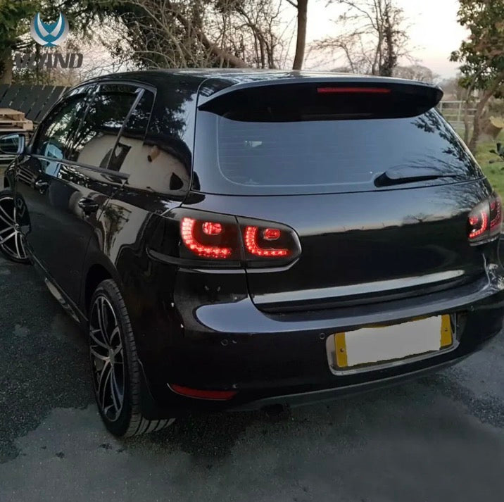 08-12 VW Golf Mk6 Vland LED Aftermarket Tail Lights With Amber Sequential Turn Signal [E-mark]