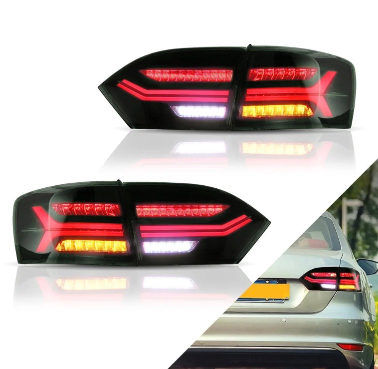 11-14 VW Jetta MK6 Vland LED Aftermarket Tail Lights With Sequential Turn Signal [E-mark]