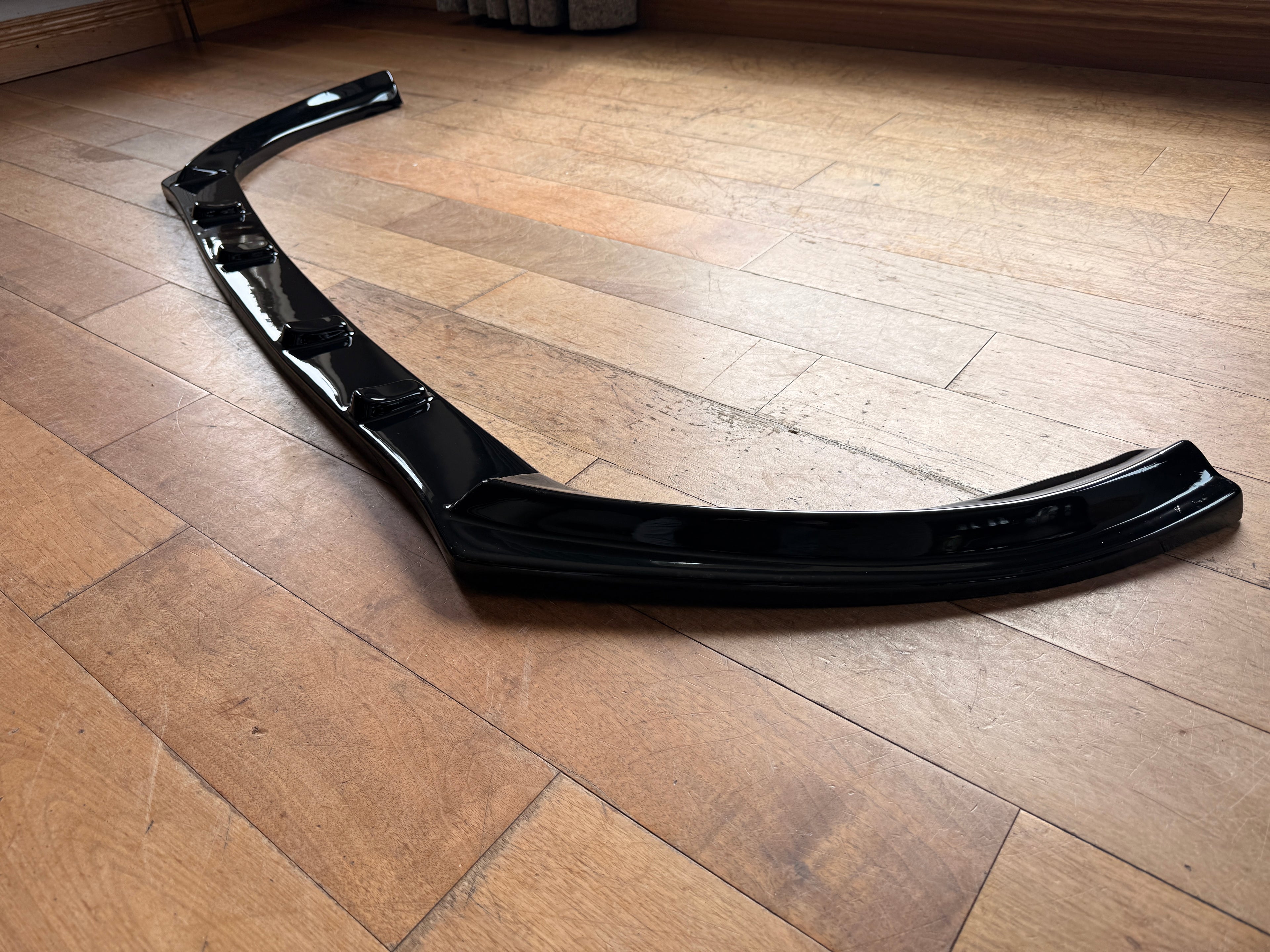 VW Golf MK7 Gloss Black One-Piece Front Splitter | GTI GTD R Line R | Fast Irish Shipping
