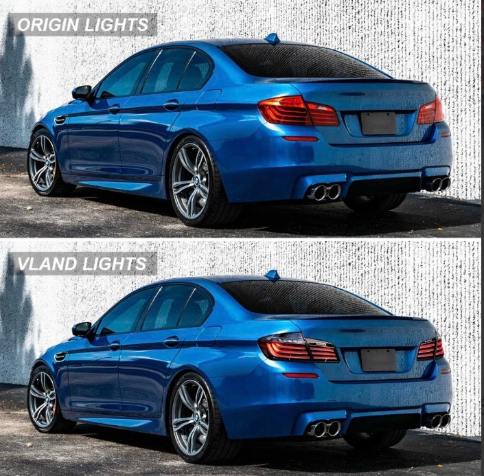 11-17 BMW 5 Series F10 F18 Vland LED Tail Lights With Amber Turn Signal