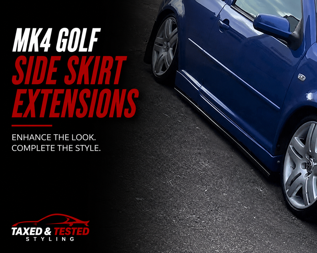 VW Golf MK4 Gloss Black Side Skirt Extensions 192cm | 2 Piece Set | Fast Irish Shipping
