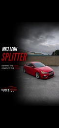 Seat Leon MK3 Front Splitter Gloss Black | 5F Styling | Fast Irish Shipping
