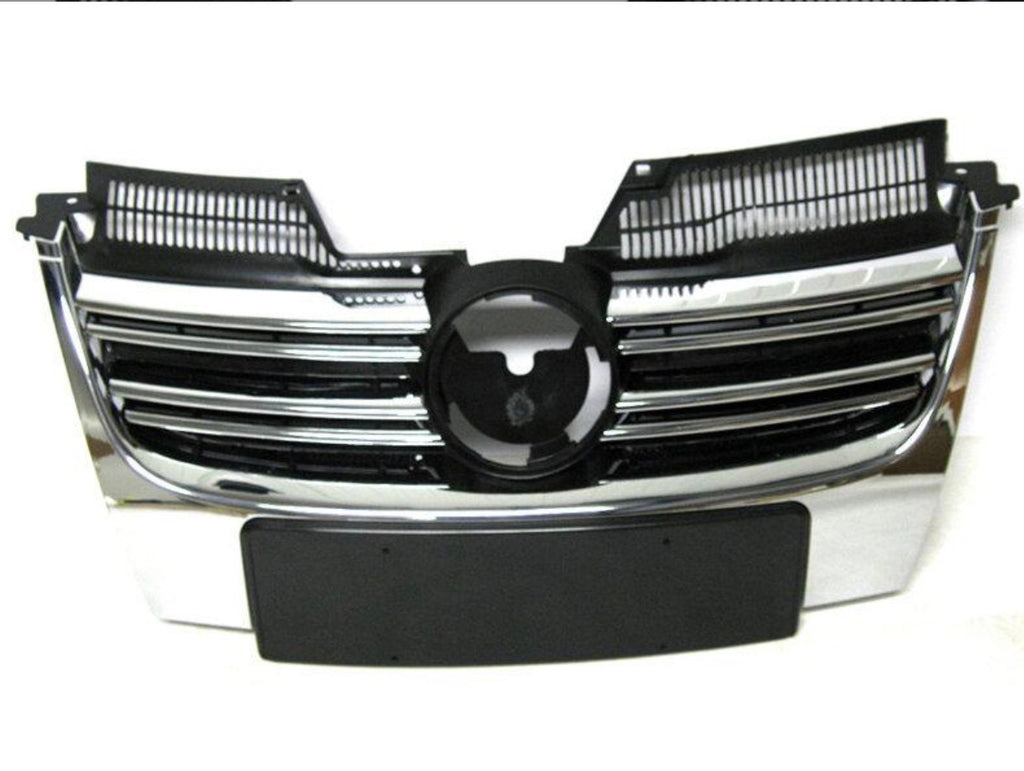 VW MK5 Jetta Chrome Front Grille with Number Plate Holder | Fast Irish Shipping