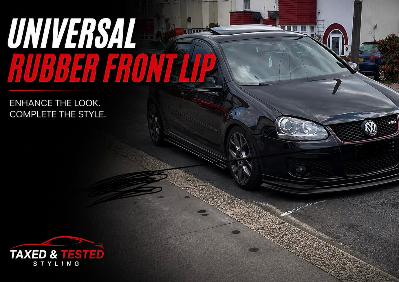Universal Rubber Front Lip Splitter 250cm | Flexible Front Bumper Lip | Fast Irish Shipping