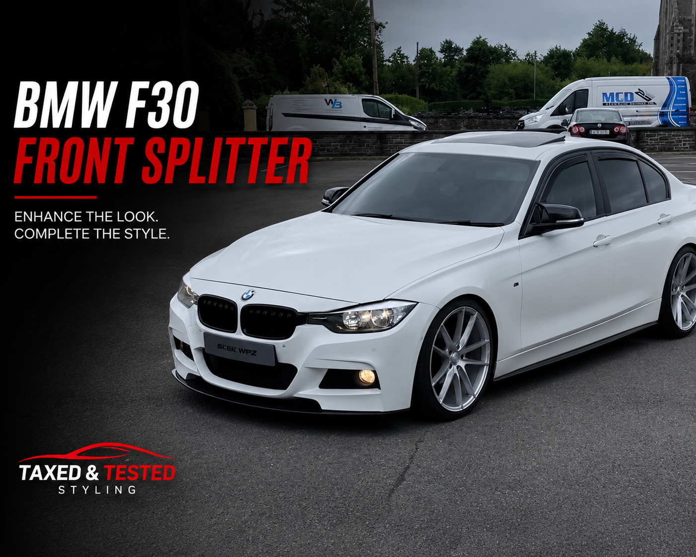 BMW F30/F31 M Sport Gloss Black Front Splitter | Fast Irish Shipping