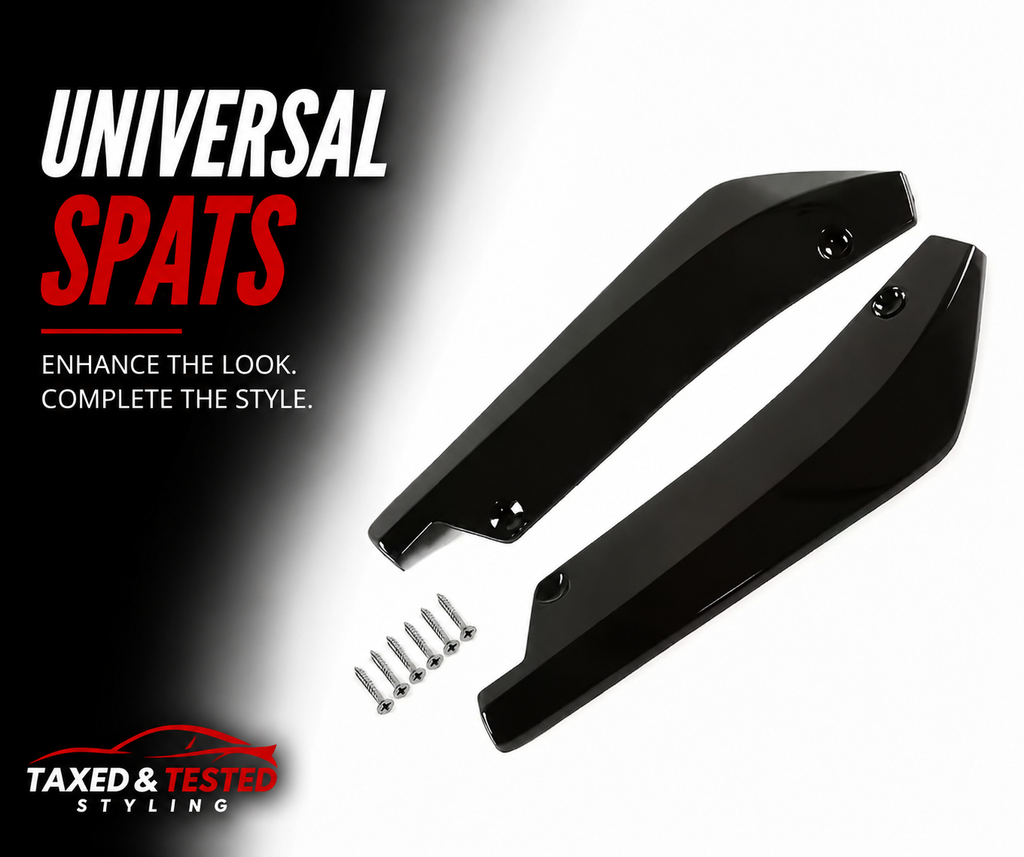 Universal Gloss Black Rear Spats | Rear Side Splitters | Fast Irish Shipping