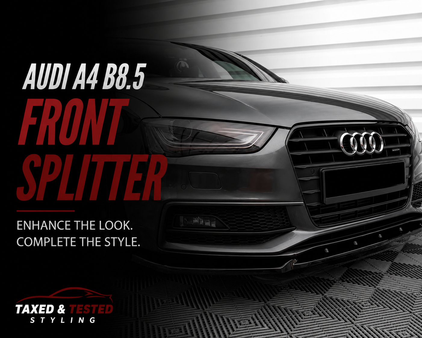 Audi A4 B8.5 Front Splitter Gloss Black | S Line Front Lip | Fast Irish Shipping