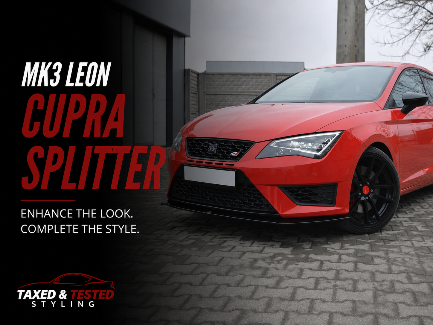 Seat Leon MK3 Cupra Front Splitter Gloss Black | 5F Cupra Styling | Fast Irish Shipping