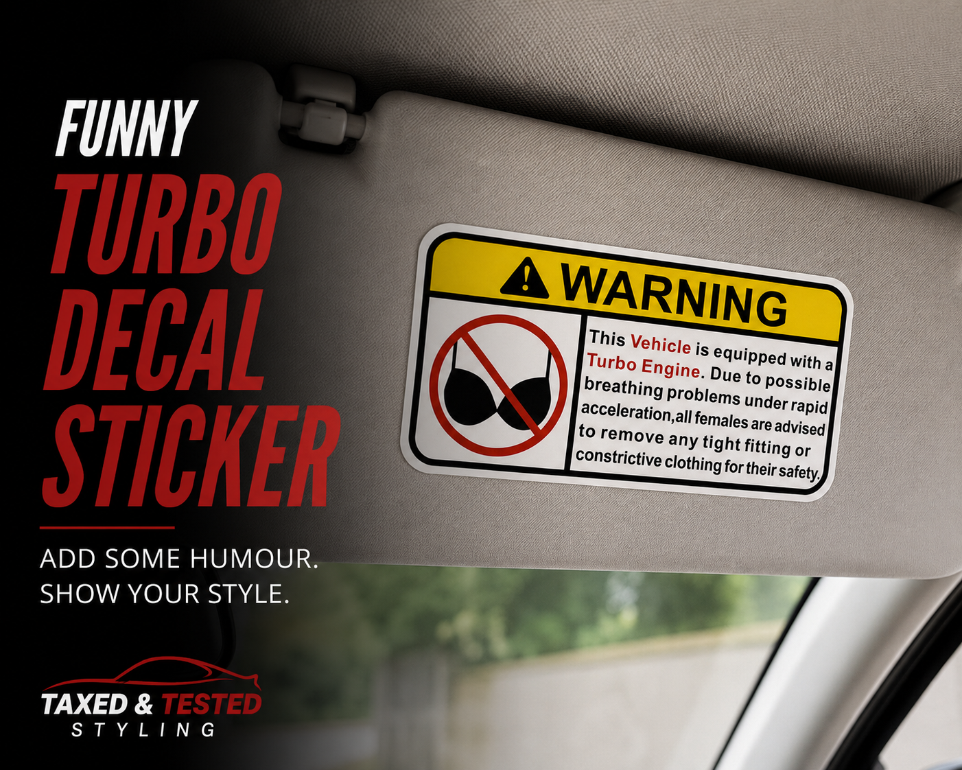 Funny Car Decal Sticker/ Warning sticker decorative decal for cars| Adhesive Decals Ireland| Irish