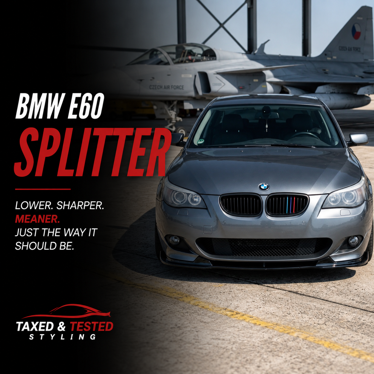 BMW E60 M Sport Gloss Black Front Splitter | Front Lip | Fast Irish Shipping